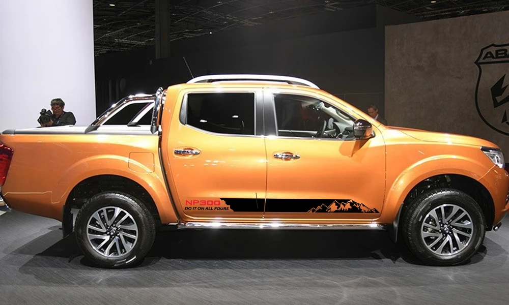 2 шт. автомобильные длинные полосы наклейки для Nissan NAVARA NP300 DIY Авто Боковая дверь виниловая пленка наклейка спортивный стиль Тюнинг автомобиля аксессуары