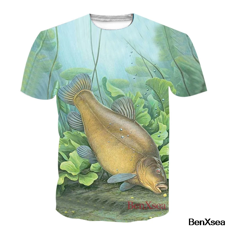 

NEW Fish Printed T Shirt 2018 Summer Cool 3D All Over Printed T Shirt