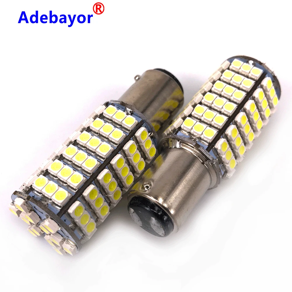 2PCS Car 1157 BAY15D 120 LED 3528 SMD 12V Auto Brake Light Parking Warning High Mount White | Автомобили и мотоциклы