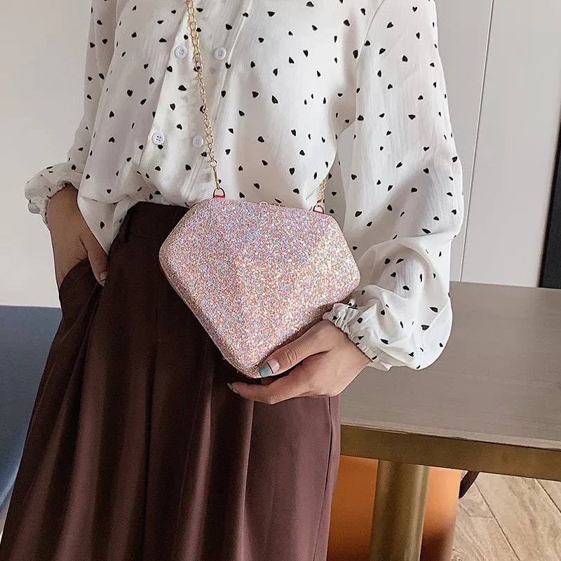 Роскошная вечерняя женская сумка на плечо модная сумка-мессенджер с цепочкой и