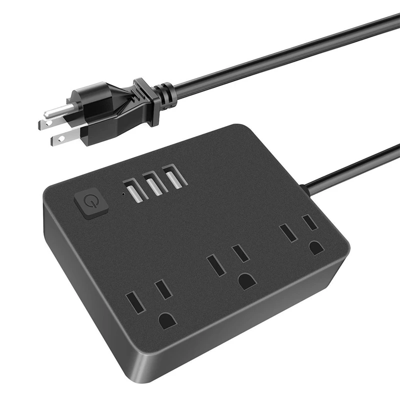 

Wi-Fi Smart Power Srip, с 3 розетками стандарта США и 3 USB-портами для зарядки, работает с Alexa, голосовым управлением GoogleHome, вилкой Стандарта США