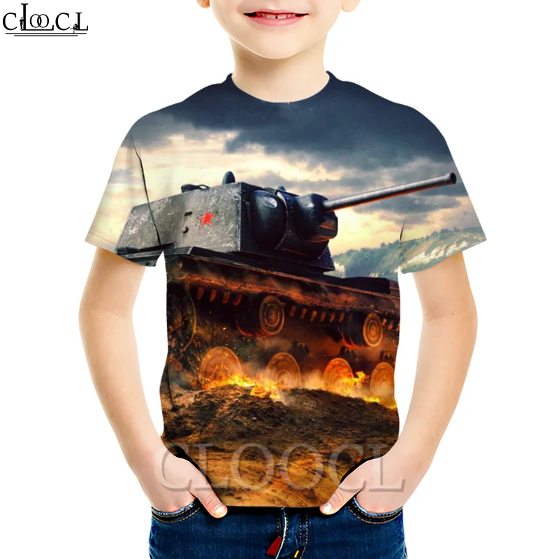 CLOOCL/Популярная летняя футболка с изображением игры World Of Tanks футболки короткими