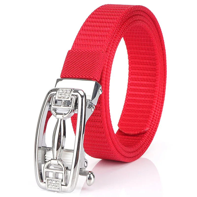 

2.5CM belt lady toothless automatic buckle nylon canvas belt new fashion business belt