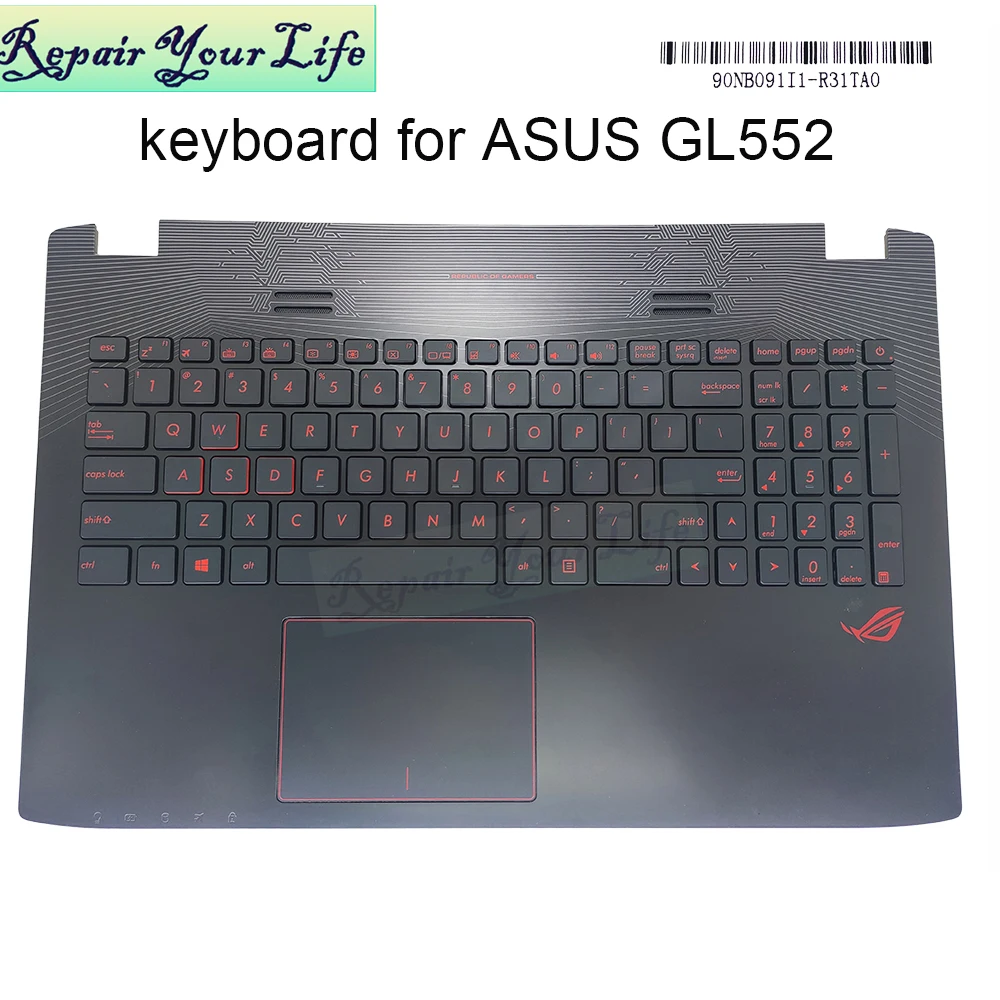 Клавиатура с американской подсветкой для ASUS ROG GL552 JX GL552V GL552VL GL552VW VX игровые