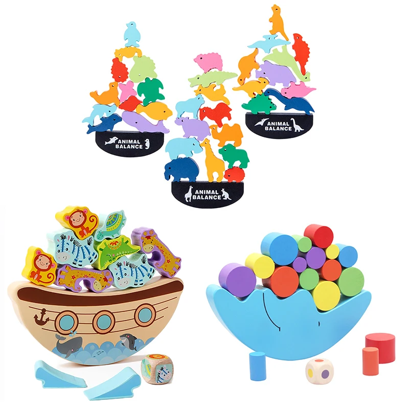 Детские деревянные игрушки Луна слон животные балансирующие игры новые