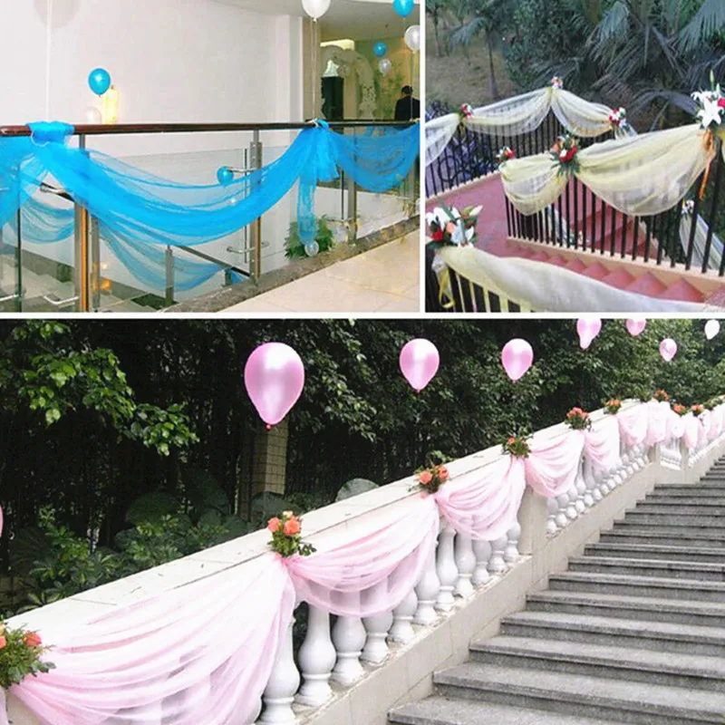 Шифоновая юбка с прозрачной сеткой 72 см * 10 м|party party party|decorative decorativedecoration wedding |