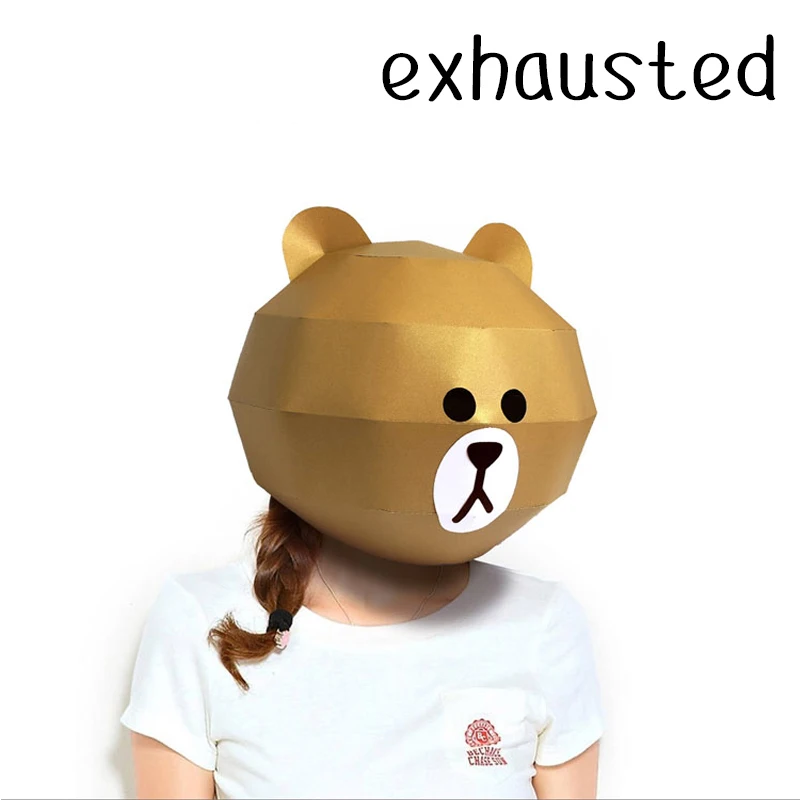 Маски для лица 3D бумажная модель бумажное ремесло сделай сам шуточные игрушки