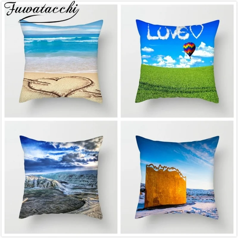 Fuwatacchi Пляжная европейская усадьба подушка натуральный пейзаж наволочка для