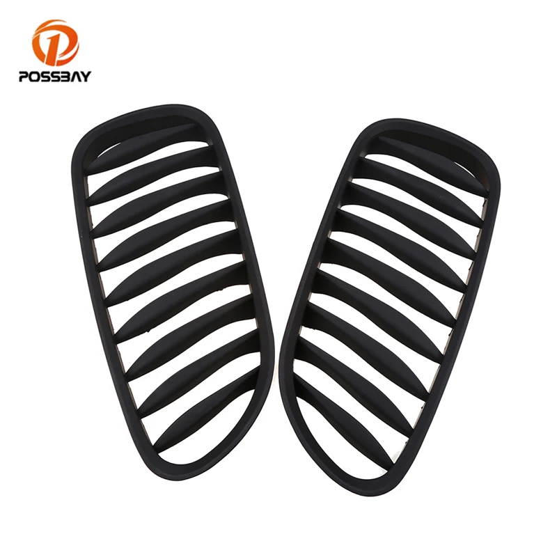 

Автомобильные гоночные решетки POSSBAY 2 шт., матовая Черная передняя детская решетка, автомобильные Внешние аксессуары, подходят для BMW Z4 Coupe E86 ...