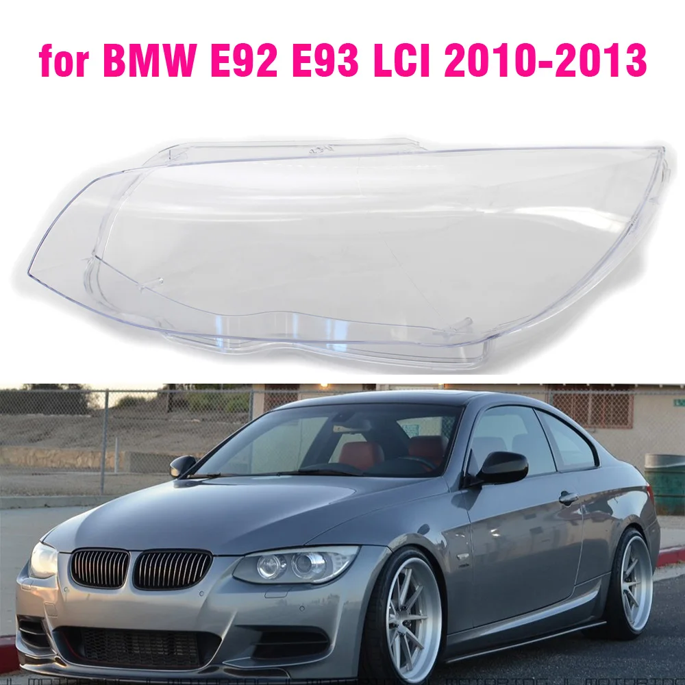 Cubierta de lente de faro delantero para coche, pantalla transparente para faro delantero, para BMW E92, E93, LCI, 2010, 2011, 2012, 2013