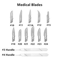 100pcs sterile surgical scalpel blades 1pc scalpel blade handles 3 4 dental medical instruments
