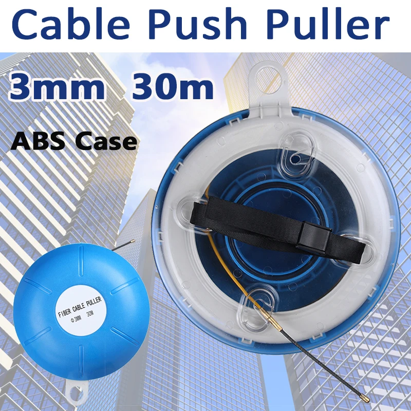 Fita de Fibra de Vidro para Puxar Puxador de Cabo de Fibra de Vidro Removedor de Fio de Tração Carretel Durável 3mm x 30m