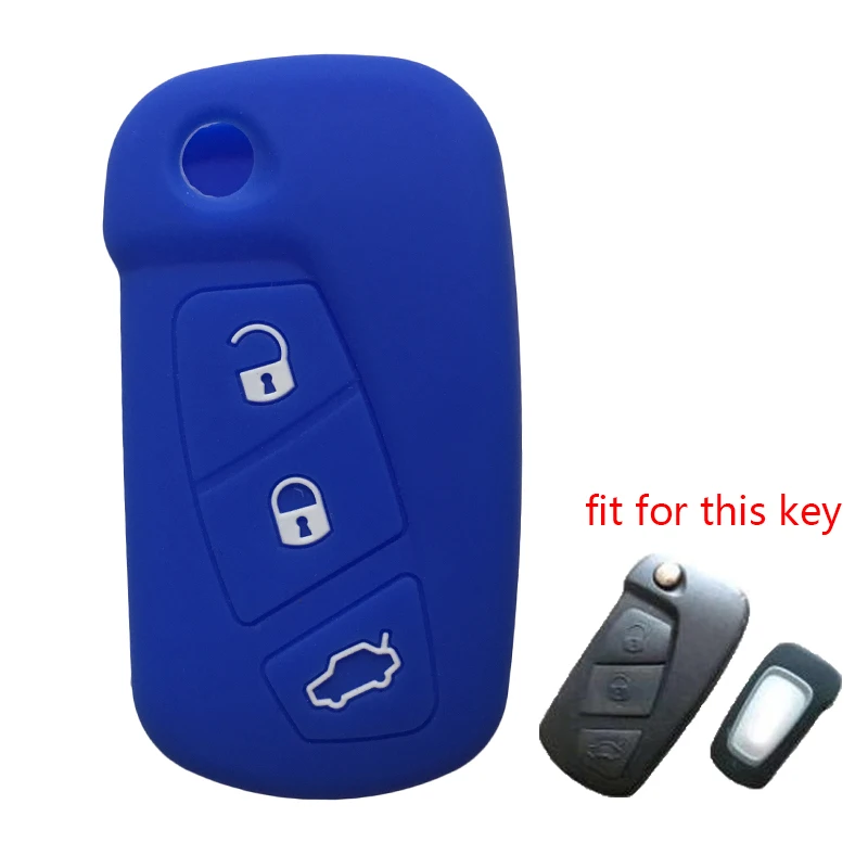 Силиконовый чехол для ключей Ford Fusion Mondeo Mk4 KA Galaxy Kuga Edge с 3 кнопками набор