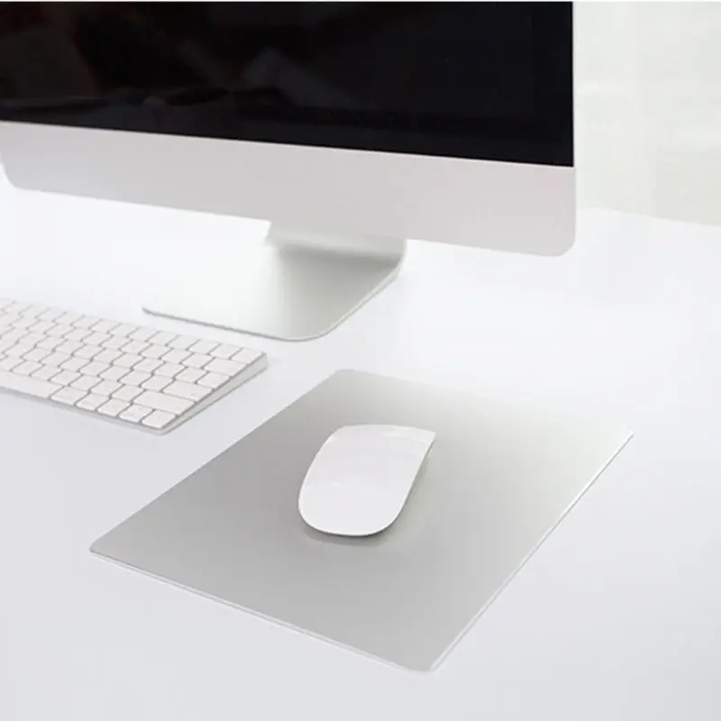 Металлический алюминиевый коврик для мыши Жесткий Гладкий волшебный тонкий