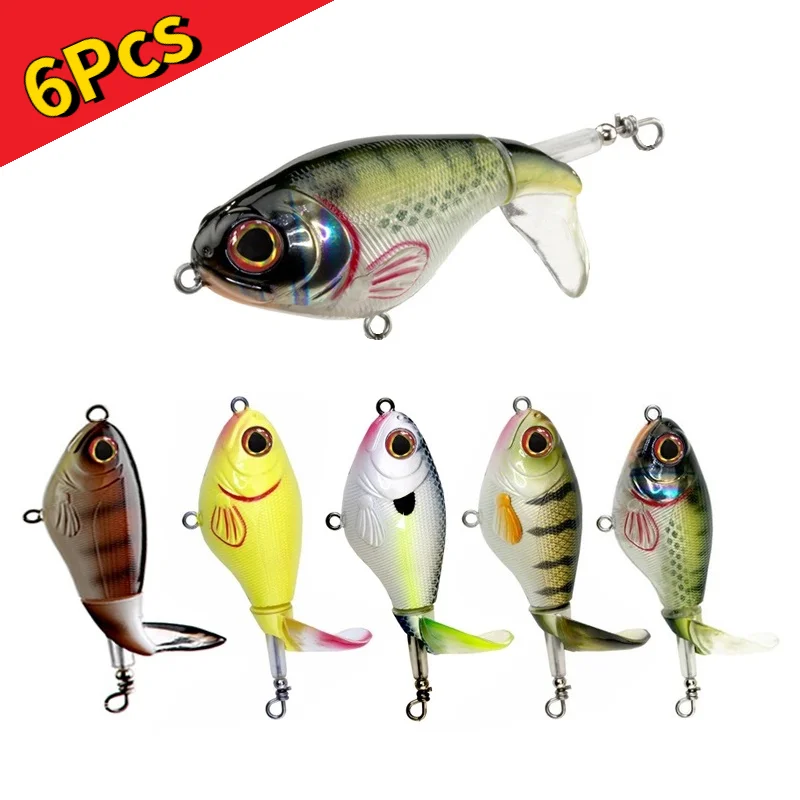 

6Pcs/Set 75mm 17g Pencil lure Topwater spinner Fishing lures bass whopper plopper frog trolling pesca whopper plopper Lot bait