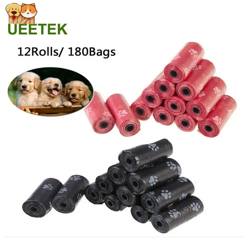 

12 рулонов мешков для уборки собак, мусорные мешки для домашних животных, биоразлагаемый уличный переносчик, держатель, Диспенсер, инструмен...