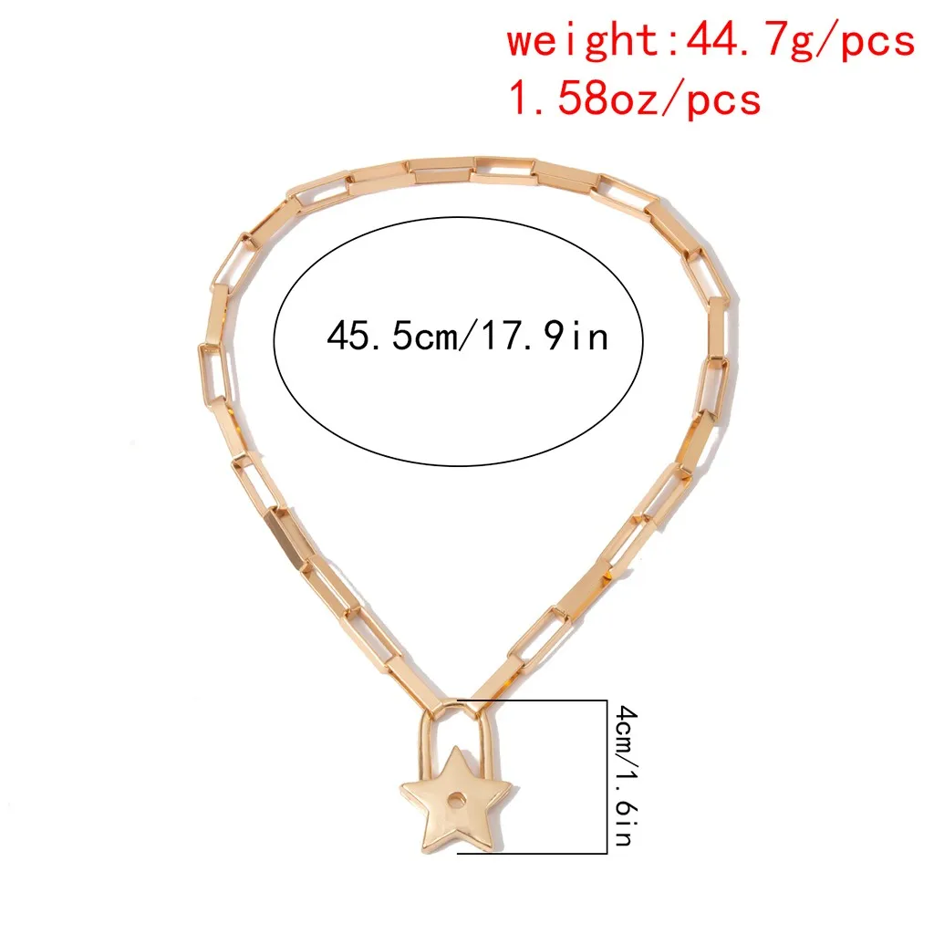 Женское винтажное ожерелье с цепочкой и замком|Ожерелья подвеской| |