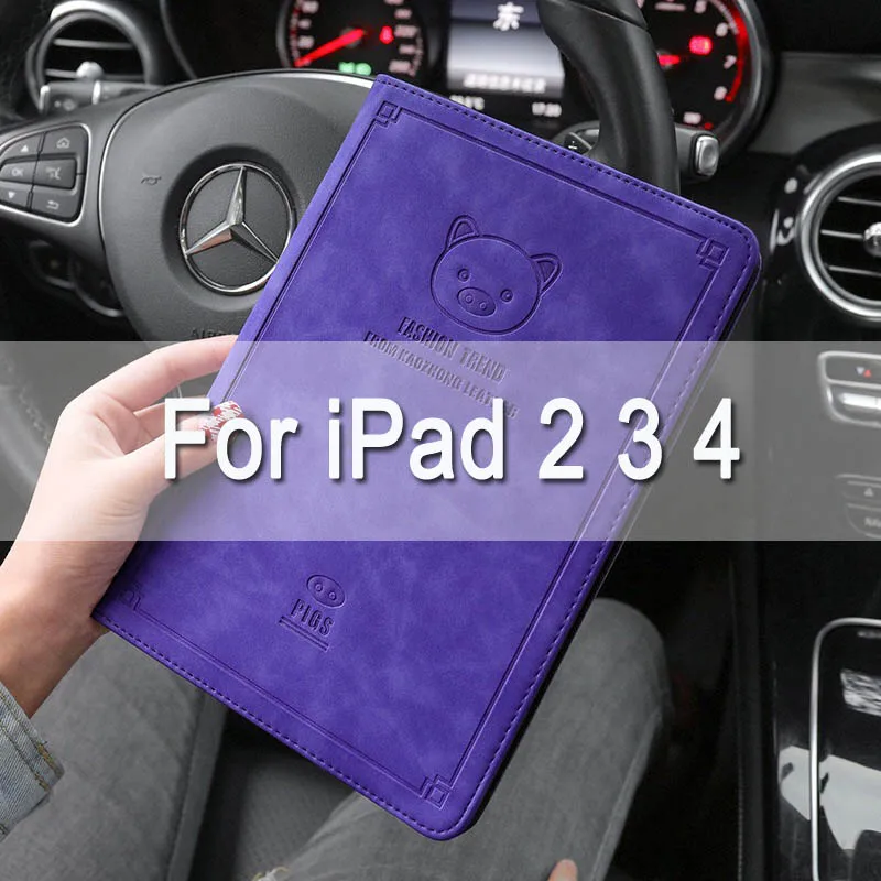For iPad 2 3 4 Магнитная откидная крышка для iPad Air Air2 Mini 1 2 3 4 чехол для планшета для нового iPad 9,7 a1893 Ретро чехол для iPad 2/3/4 - Цвет: For iPad 2 3 4