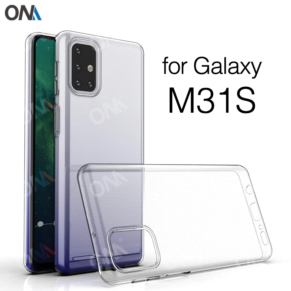 Чехол для Samsung Galaxy M31S M31 силиконовый прозрачный чехол-бампер из ТПУ мягкий чехол
