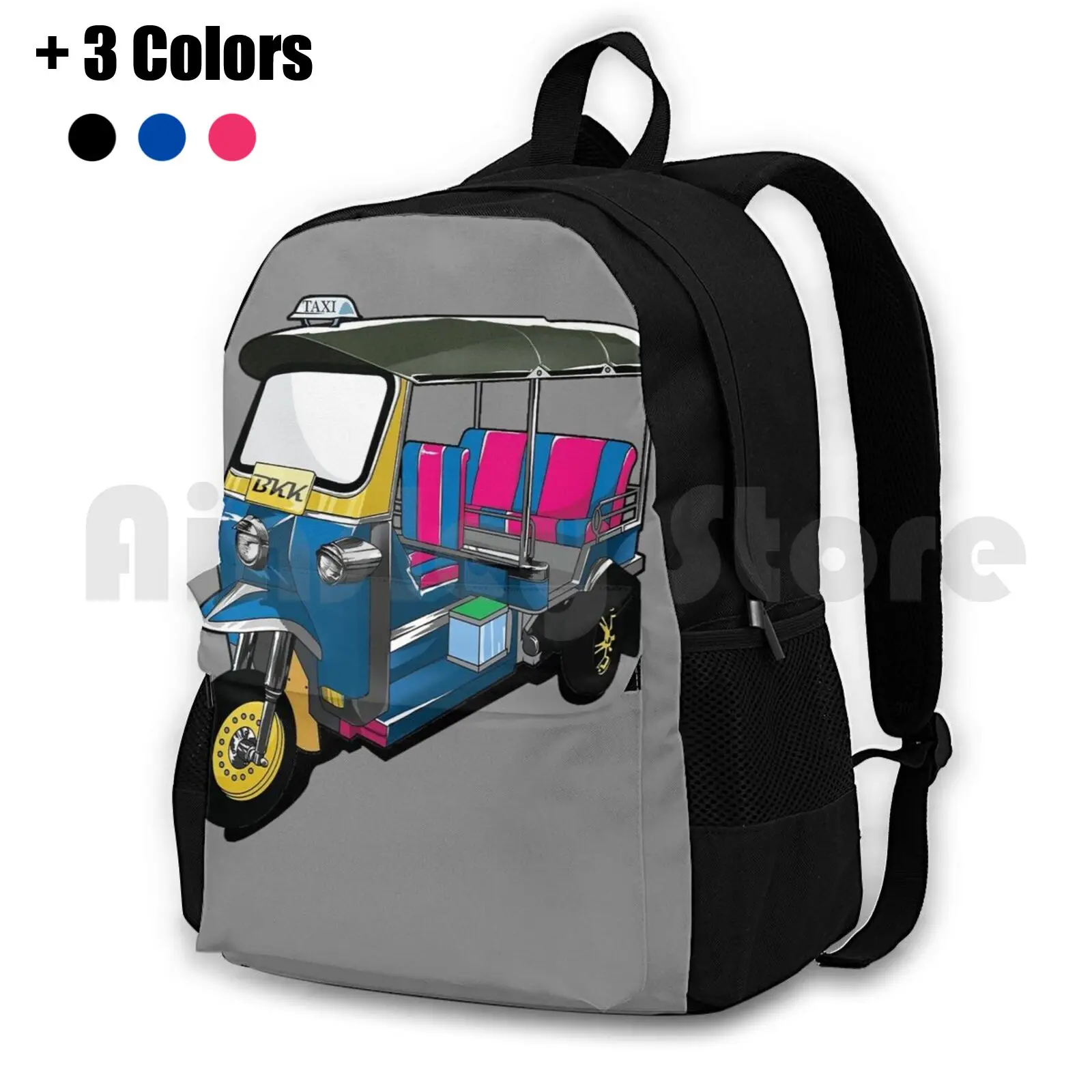 

Outdoor Hiking Backpack Riding Climbing Sports Bag Thai Thailand Bangkok Car Tuktuk Taxi Bkk Grab Jjsealion Pop Popart Movie Tv