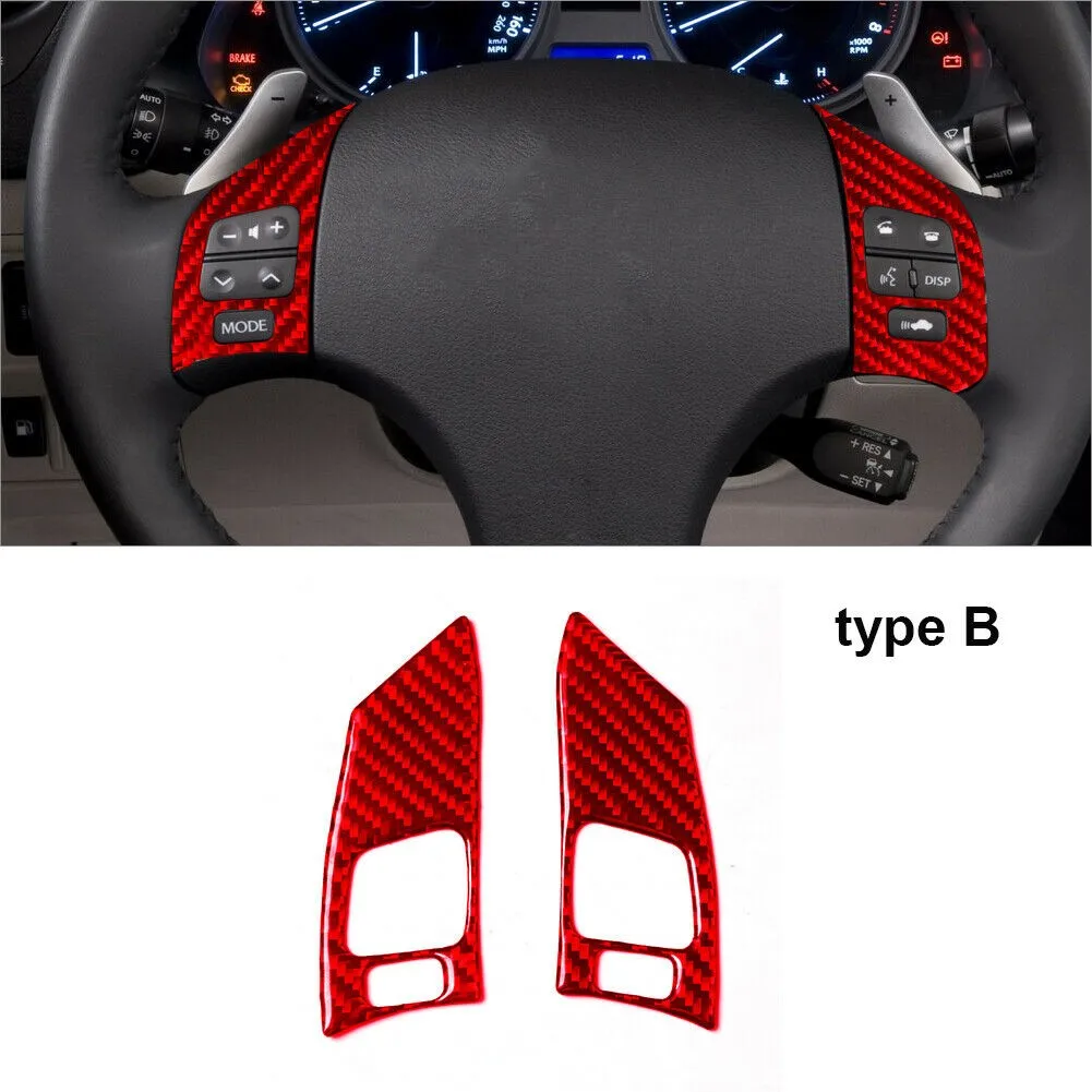 Автомобильные наклейки для LEXUS IS250 IS350 2006 2012 красные углеродное волокно кнопки на