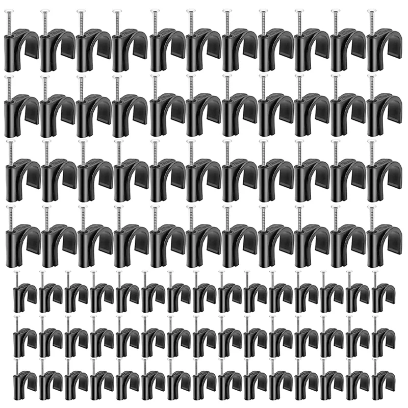 

Half Clamp J-Hook with Nail-1/2 Inch 3/4 Inch Black Half Clamp J-Hook with Nail for PEX Tubing Pipe Support 100Pack