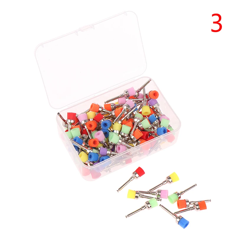 

100x Dental Flat Type Dental Care Polisher Teeth Clean Nylon Polisher Brush grills teeth dental tools cavitron machine dental