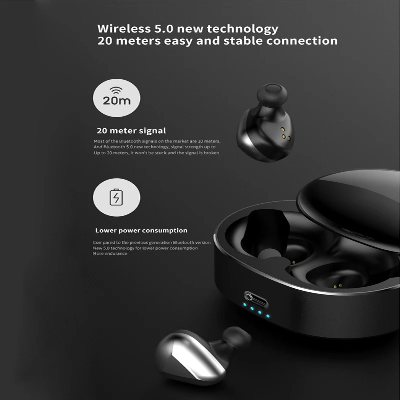 OTTWN T50 беспроводные Bluetooth наушники с сенсорным Bluetooth Handsfree control Bass стерео шумоподавлением наушники с шумоподавлением с зарядным устройством