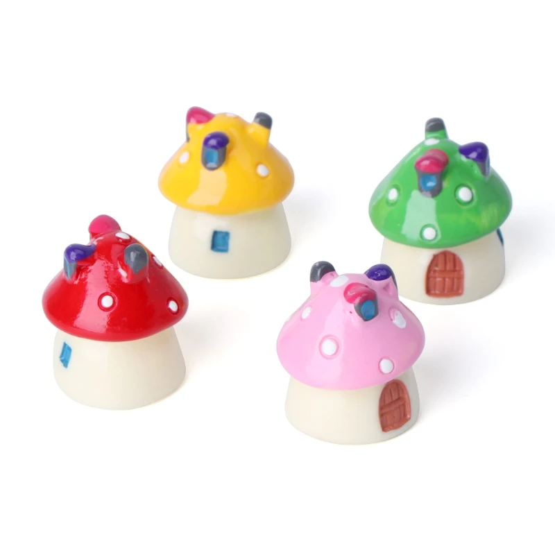 

Garden Ornament Mushroom House Resin Figurine Craft Plant Pot Fairy Decoration