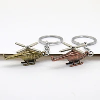 retro creative three dimensional helicopter car keychain pendant mens backpack pendant pendant
