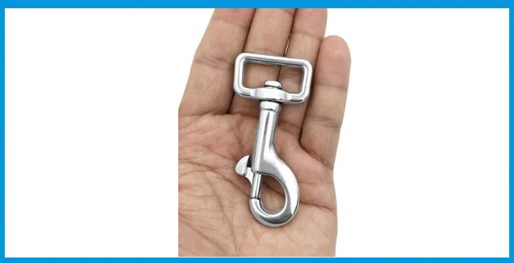 

IBST LIFE 74mm SS304 Swivel-Eye Bolt Spring Snap Hook Square Eye Swivel Quick Hook Hiking Camping Carabiner Pet Chains