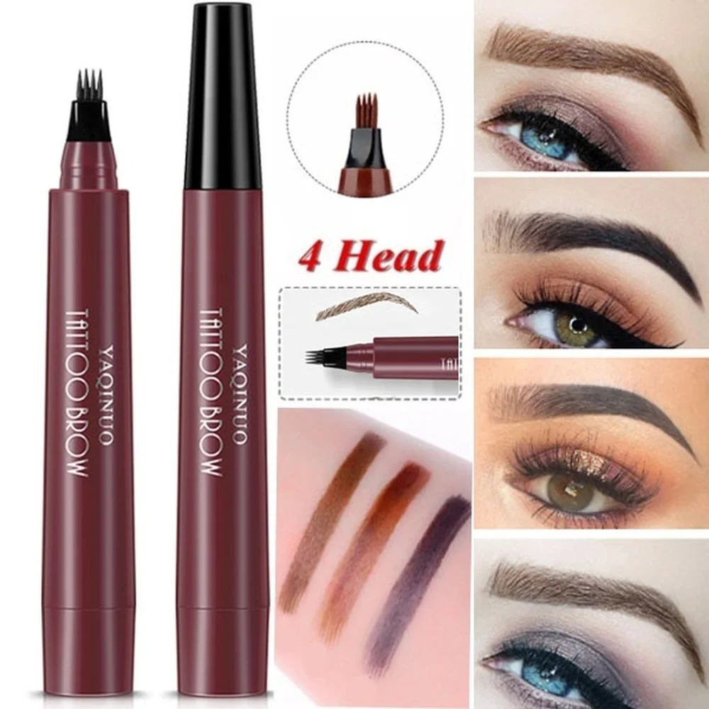 Карандаш для бровей с эффектом микроблейдинга водостойкий карандаш кончик-вилка