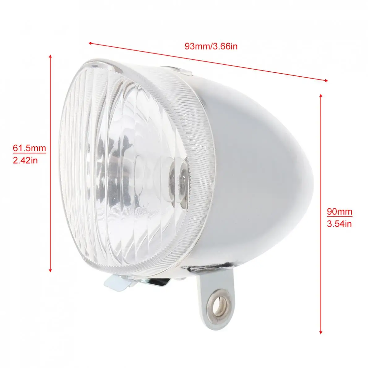 Белый велосипедный светильник Динамо 6 в 3 Вт светодиодный самоходный передний