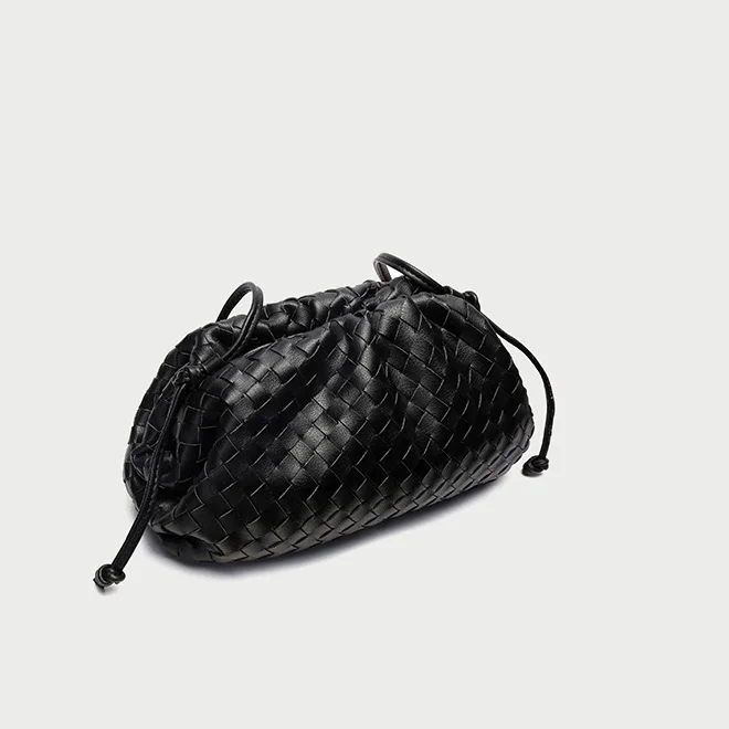 Тканая сумка с облаками кожаная женская новинка 2019 мягкая клецками модная через