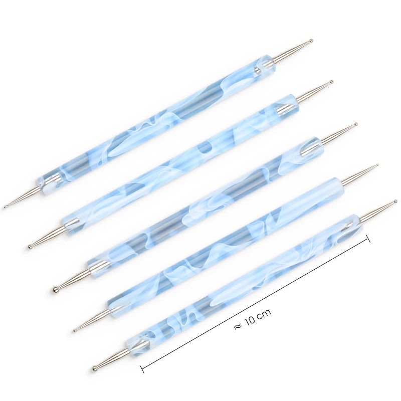 

5 pieces 3D Art nails point pen rhinestone points nails dotting tools needles manicure nails nail polish brush pen set