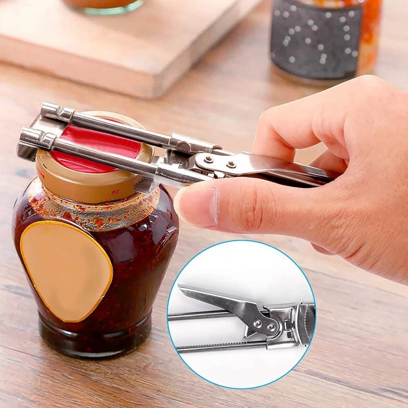 

Adjustable Jar Opener 2 Pack,Stainless Steel Lids Off Jar Opener Bottle Opener Can Opener Kitchen Bar Accessories Tool