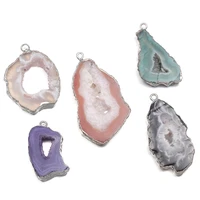 1pcs natural agates charms pendants for women gifts diy making jewelry accessories fit necklace bracelet earring