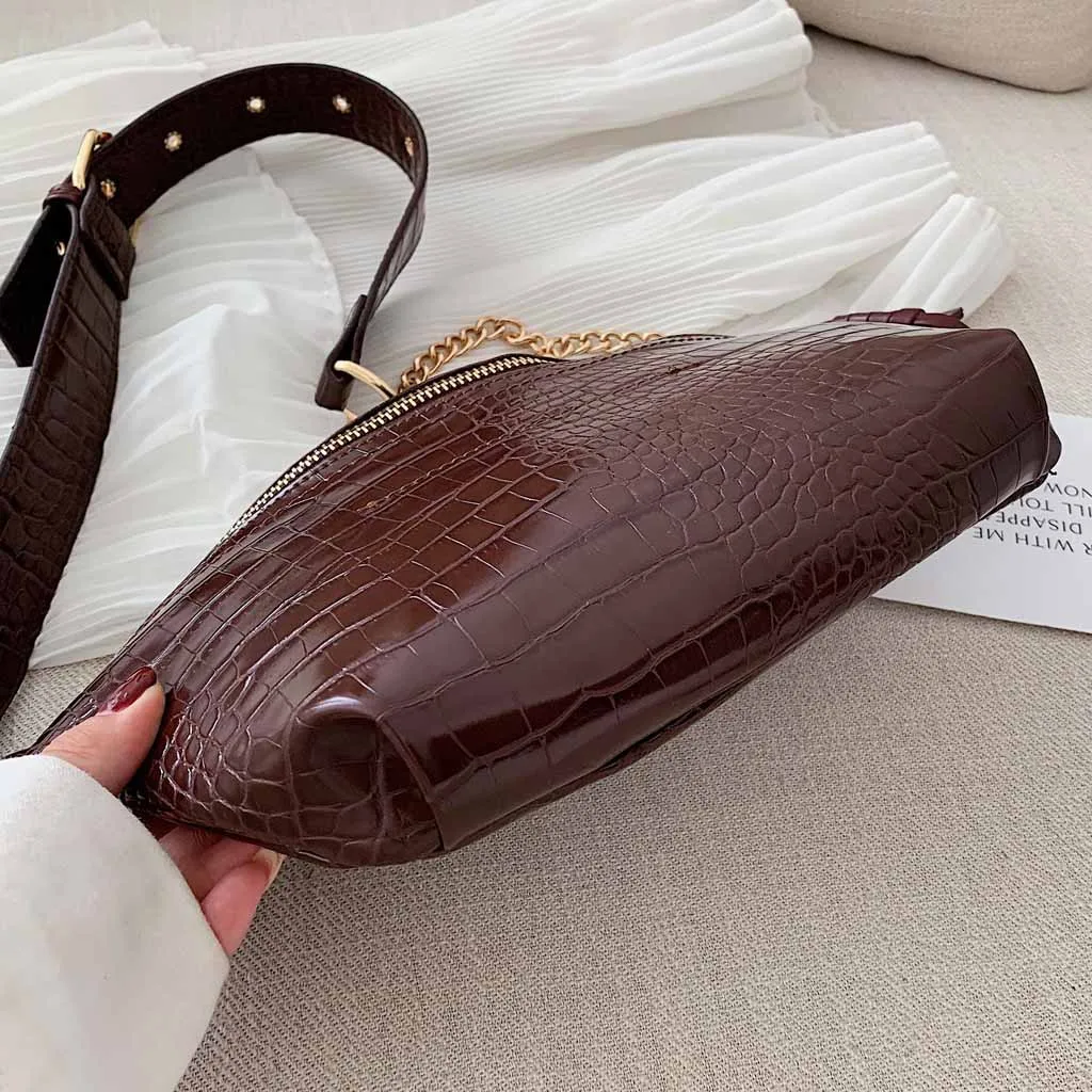 Женская поясная сумка из искусственной кожи аллигатора Повседневная мессенджер