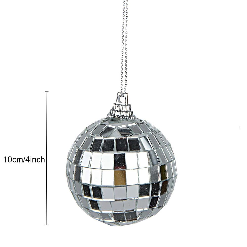 Светоотражающий декоративный зеркальный шар диаметром 2 шт. стеклянный для бара