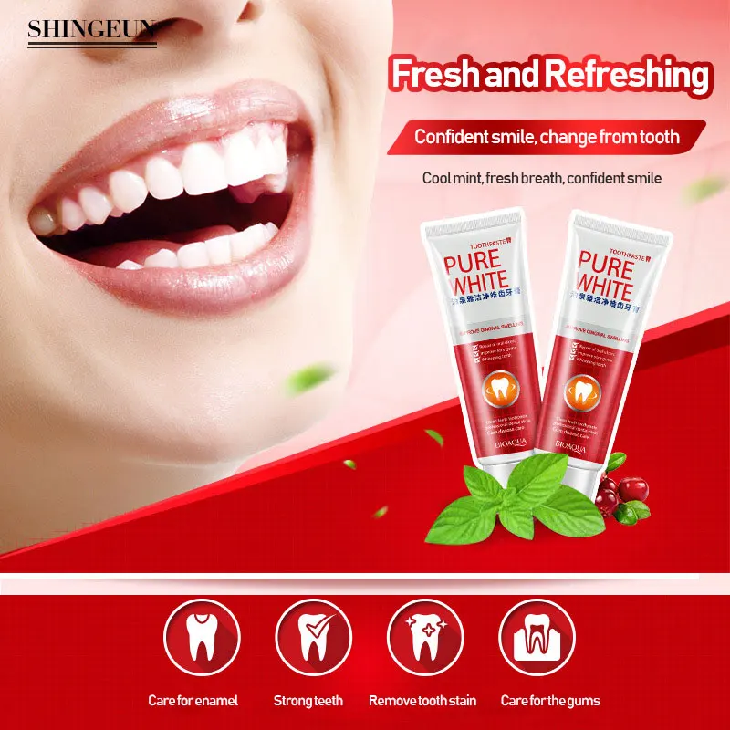 Натуральная зубная паста мята перечной с полным уходом отбеливающий зуб удаляет