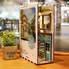Cutebee DIY книжная полка, вставка, книжный домик, модель кукольного домика Roombox, набор для строительства, деревянная книжная полка, игрушки для детей, подарки для девочек