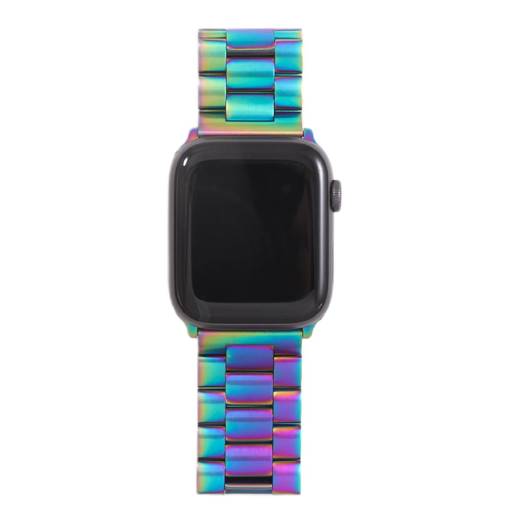 Ремешок для наручных часов Apple Watch, для детей 4, 5, 42 мм, 38 мм, версия 1/2/3 11 цветов металлический Нержавеющая сталь Ремешок Браслет ремешок для наручных часов iWatch серии 4 44 мм 40 мм - Цвет ремешка: 5QC
