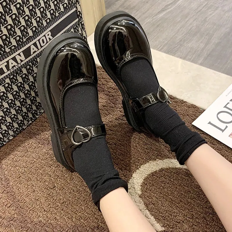 

Mary Janes Shoes Women Student Lolita Shoes College Girl Shoes Commuter Uniform Shoes Women Flats 2021 Autumn zapatos mujer