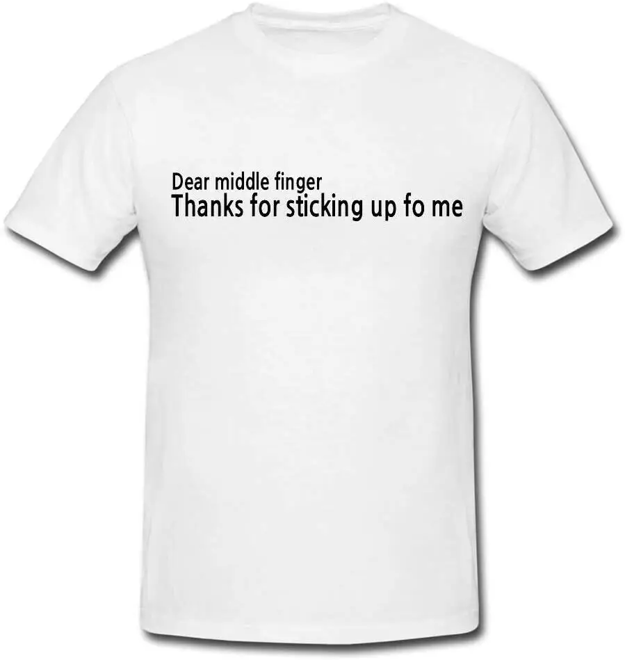 

Dear Middle Finger Funny Mens or Lady Fit T Shirt T-Shirt Funny