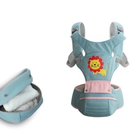 happyflute springsummer use unisex new design baby waist stool double shoulder strap cartoon animal print breathable mesh