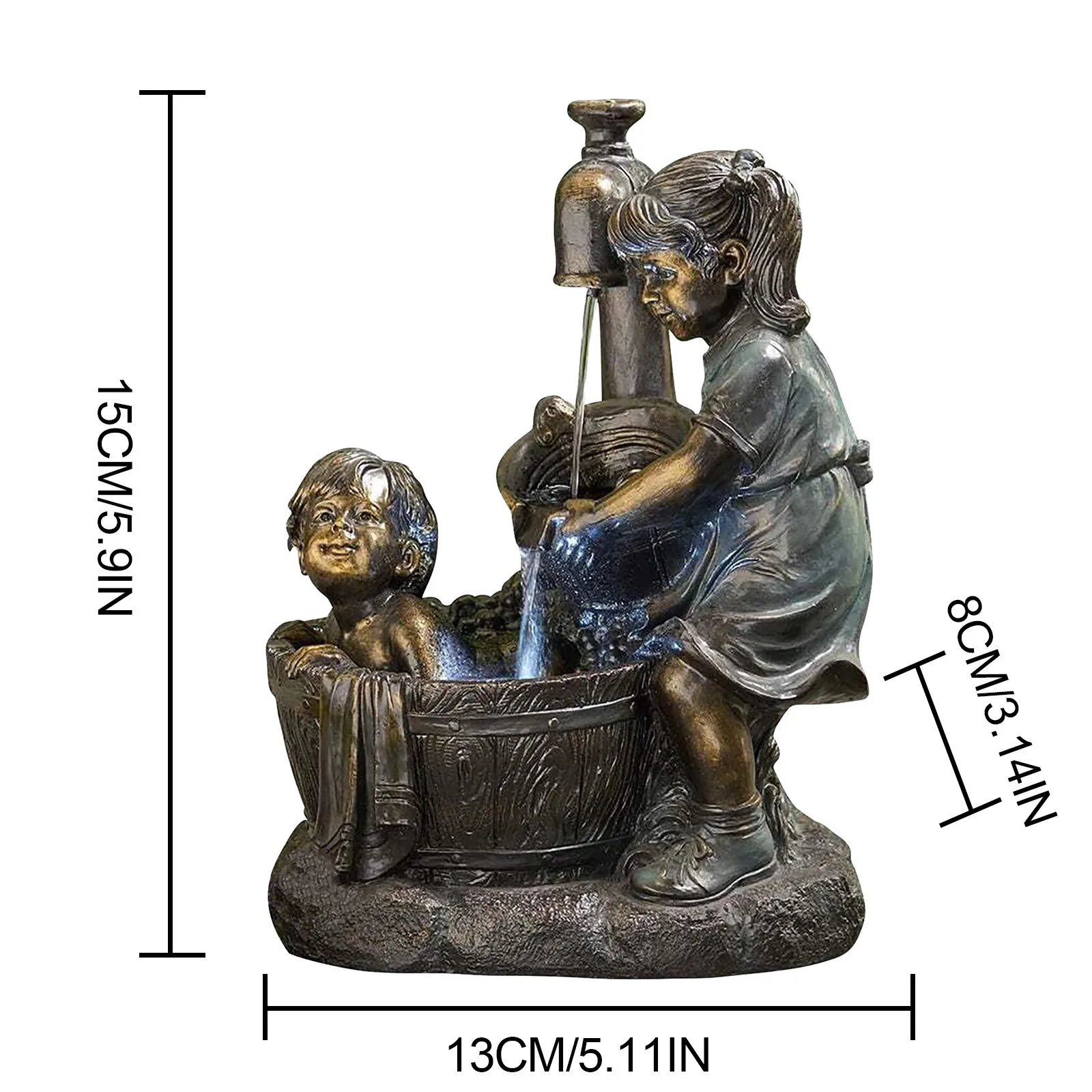 

40# Boy And Girl Garden Decoration Outdoor Statues Gardening Vintage Sculptures Yard Garden Decor Ornament Tuin Decoratie