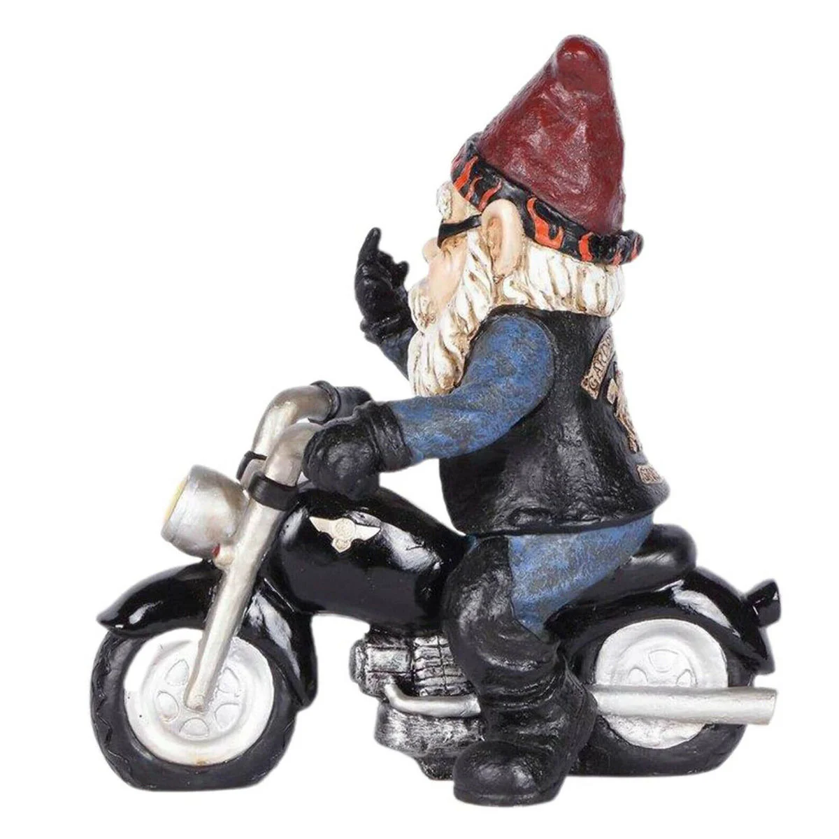 

Resin Naughty Dwarf Riding A Bicycle Lawn Statue Garden Decoration Crafts White Beard Old Man Fairy Tale Outdoor Gift Ornaments