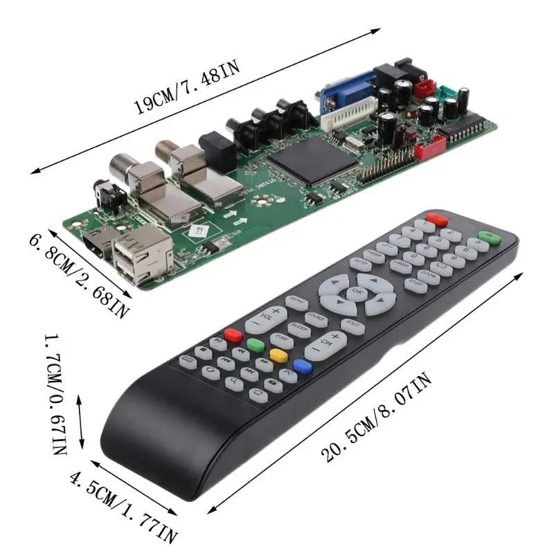 

DVB-S2 DVB-T2 DVB-C Digital Signal ATV Maple Driver LCD Remote Control Board Launcher Universal Dual USB Media QT526C V1.1 T. S5