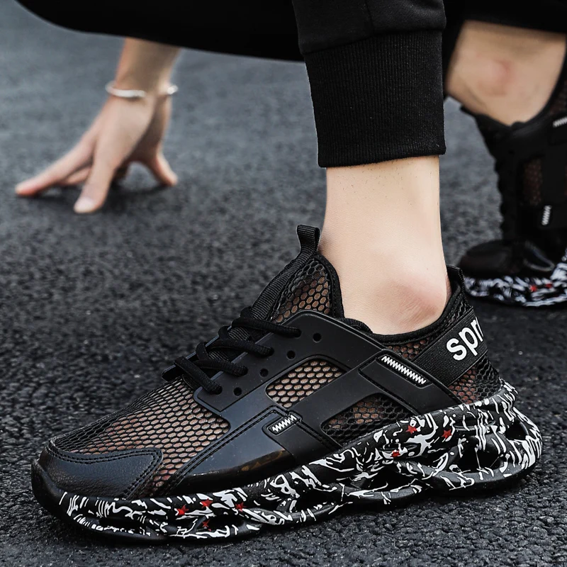 

Mens Casual Sports Shoes 2021 Men Summer New Hollow-out Breathable Mesh Shoes Lightweight Travel Shoes Comfortable Running Shoes