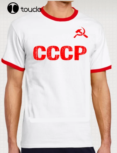 

Designs Mens T Shirt Summer Stranger Things Cccp Soviet Union Herren Ringer T-Shirt Retro Russia Footballer Birthday Tees